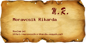 Moravcsik Rikarda névjegykártya