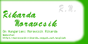 rikarda moravcsik business card